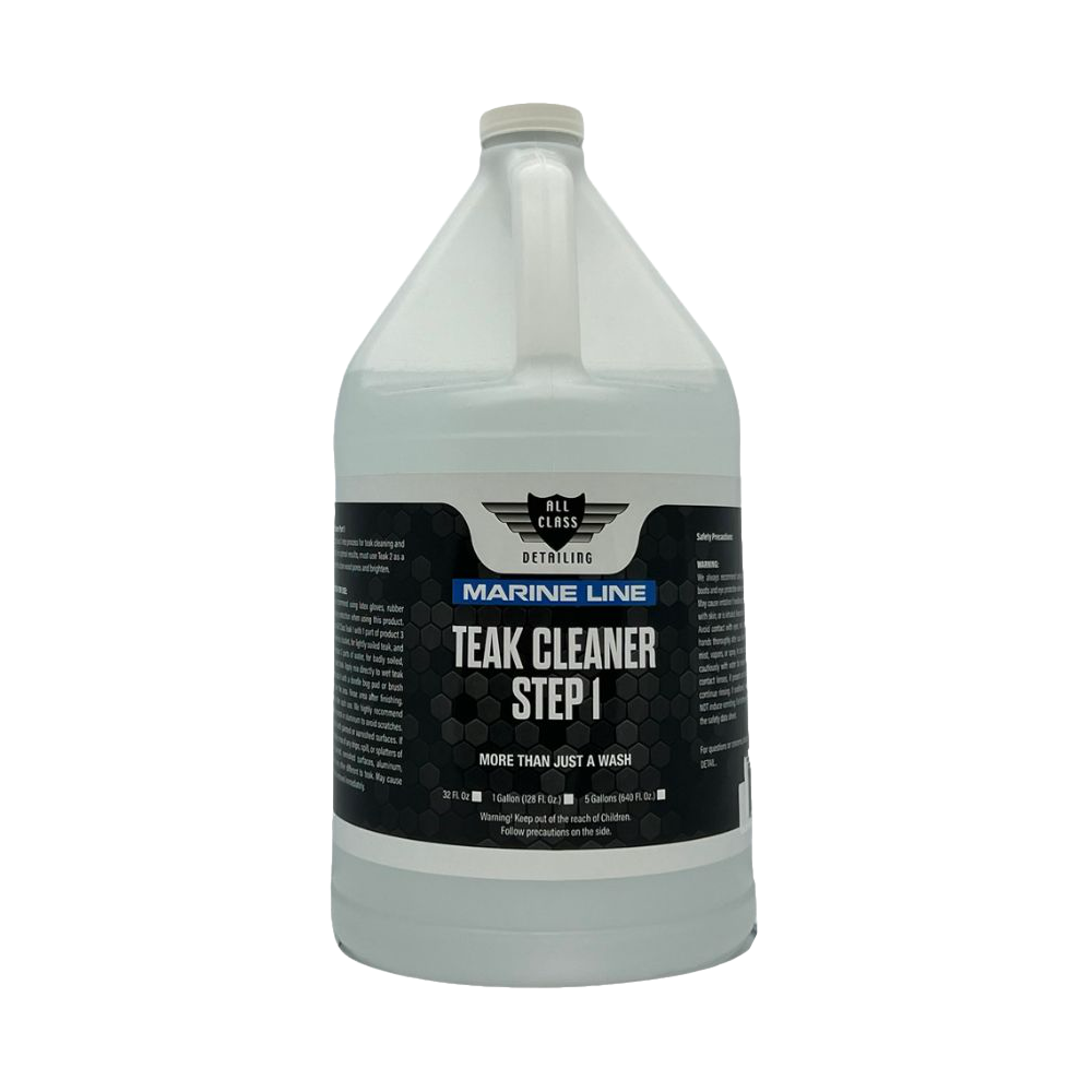 All Class Detailing Marine Teak Cleaner Step 1