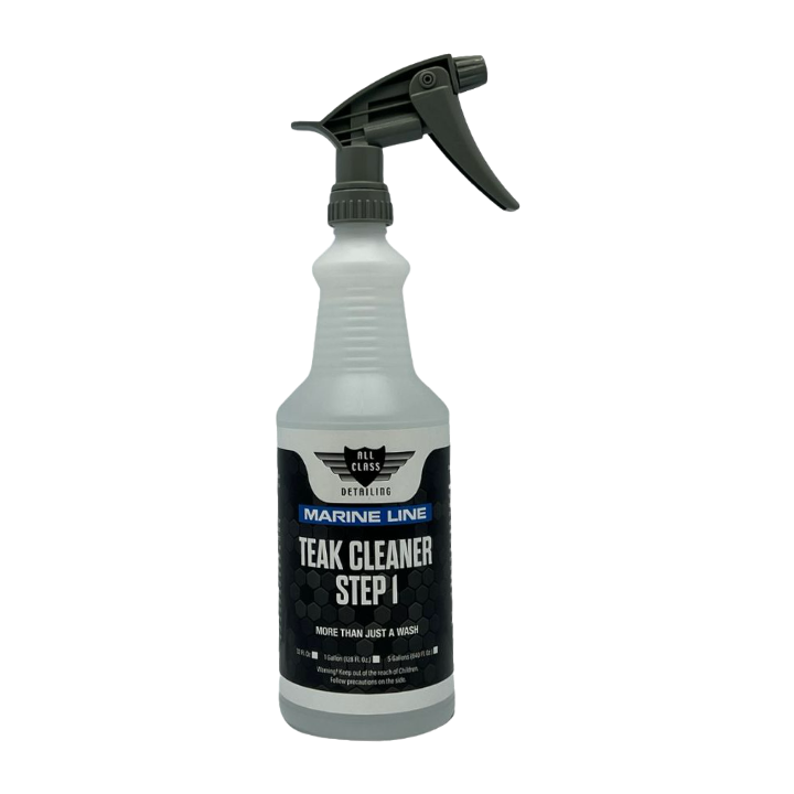 All Class Detailing Marine Teak Cleaner Step 1
