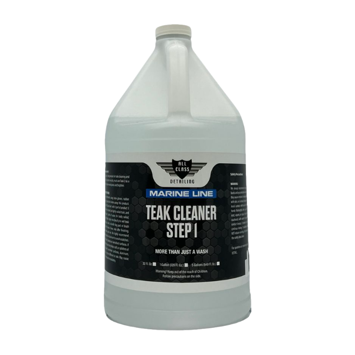 All Class Detailing Marine Teak Cleaner Step 1