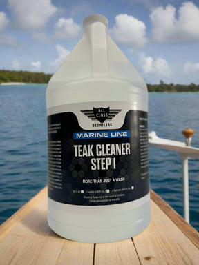 All Class Detailing Marine Teak Cleaner Step 1