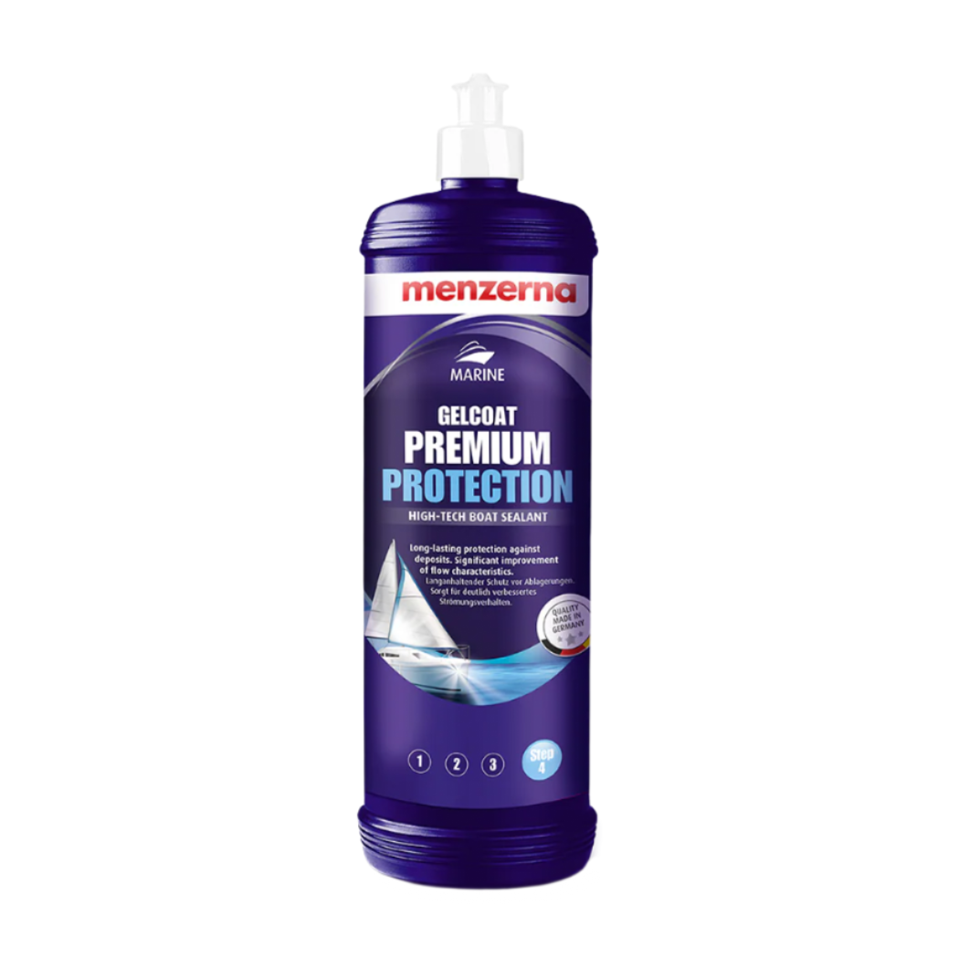 Menzerna Gelcoat Premium Protection bottle on a white background